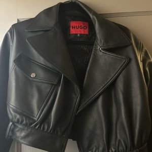 Hugo Leather Jacket - XS